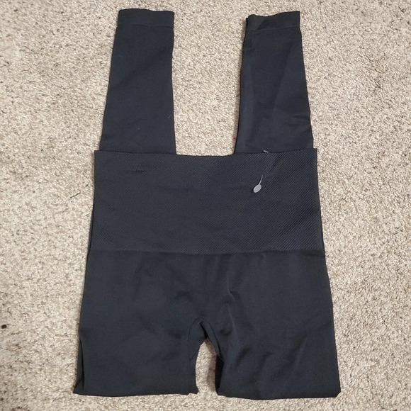 Spanx Assets Women's Black Tummy Control Shaping Seamless Leggings S - Picture 3 of 6